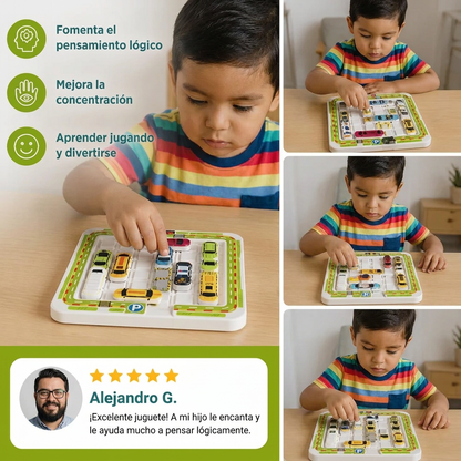 Juego De Rompecabezas De Estacionamiento De Autos Para Niños Que Fomenta El Pensamiento Lógico