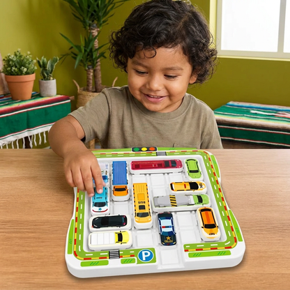 Juego De Rompecabezas De Estacionamiento De Autos Para Niños Que Fomenta El Pensamiento Lógico