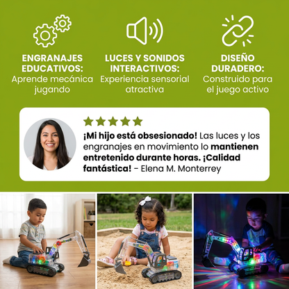 Excavadora Musical Con Luces Y Movimiento