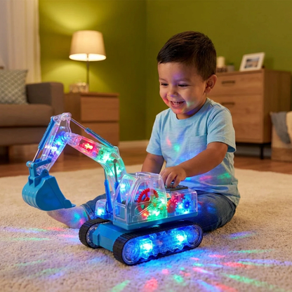 Excavadora Musical Con Luces Y Movimiento