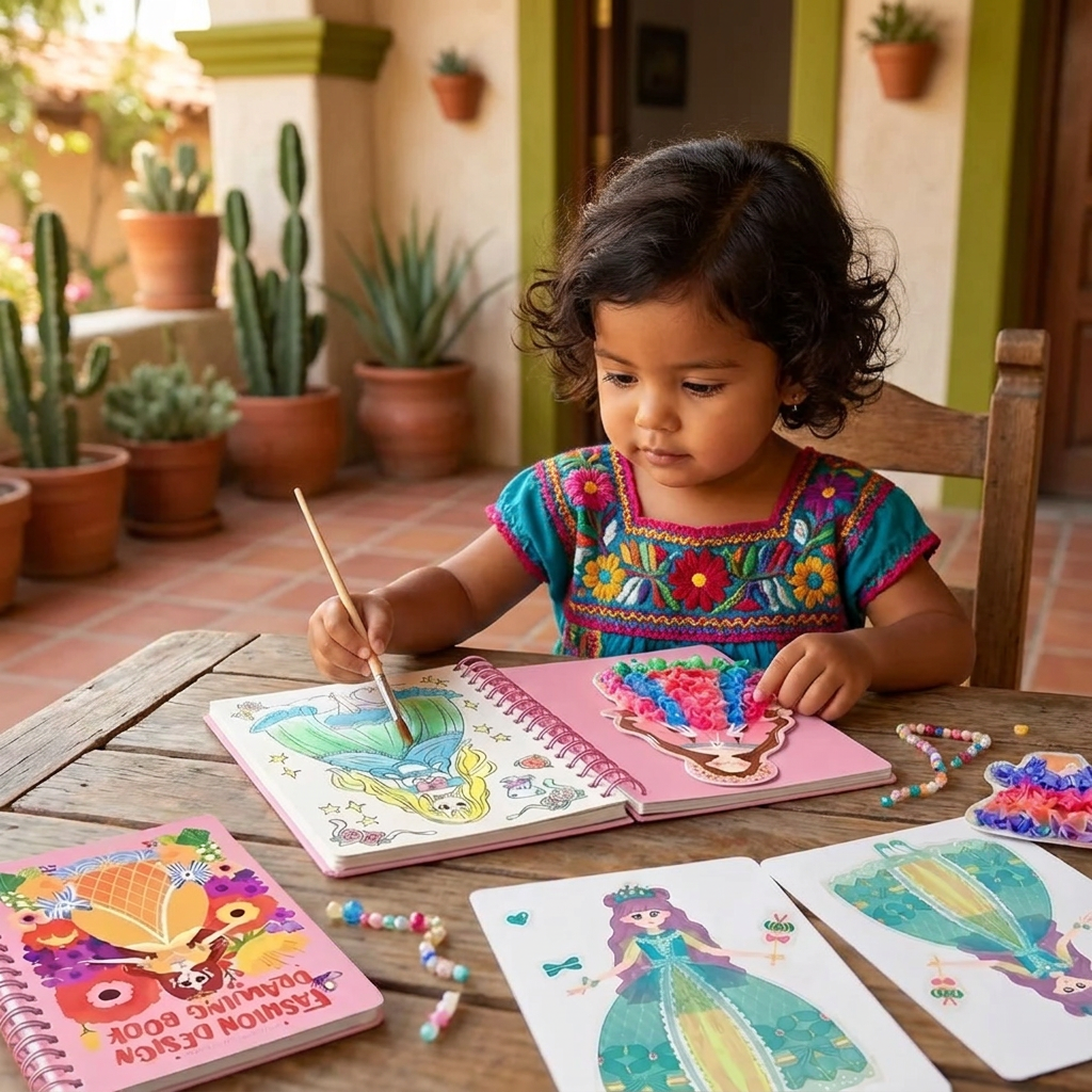 Libro de Colorear y Manualidades de Princesas