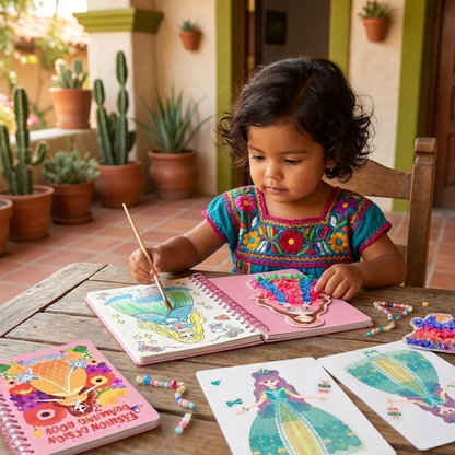 Libro de Colorear y Manualidades de Princesas