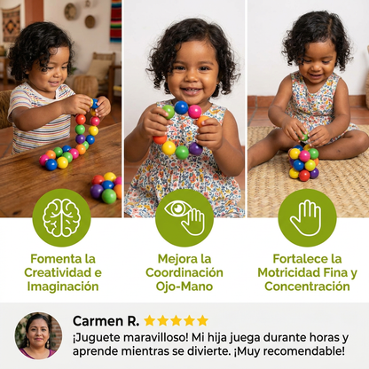 Set de Construcción de Bolas 3D Coloridas – Juguete Educativo de Construcción Creativa y Motricidad Fina para Niños