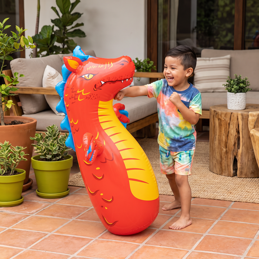Inflable infantil con diseño de animal – saco de boxeo con base de agua rellenable