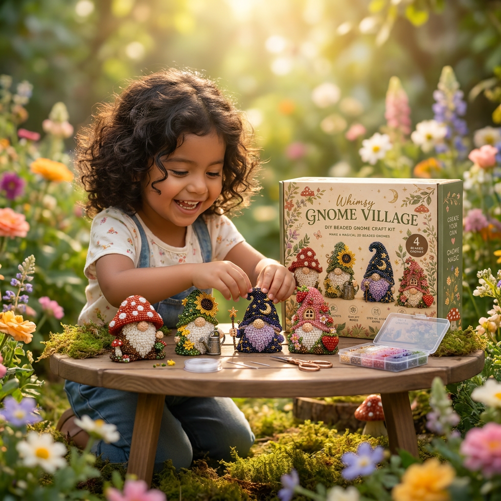 Set de Manualidades de Animales con Cuentas 3D – Kit DIY de Mini Arte con Cuentas para Principiantes