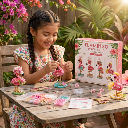 Set de Manualidades de Animales con Cuentas 3D – Kit DIY de Mini Arte con Cuentas para Principiantes
