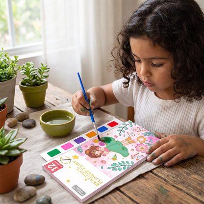 Libro de acuarelas todo en uno con pinturas y pincel integrados