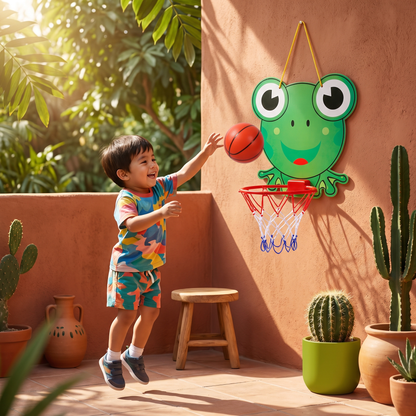 Set de baloncesto infantil con lindos animales