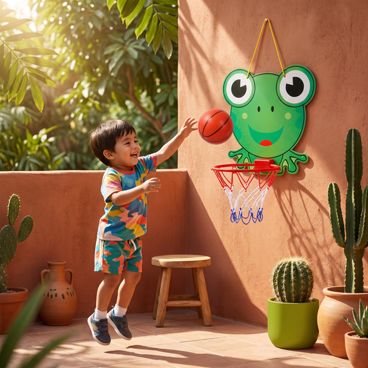 Set de baloncesto infantil con lindos animales