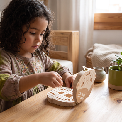 Caja de dientes de madera para niños – Almacenamiento de dientes de leche y caja de recuerdos