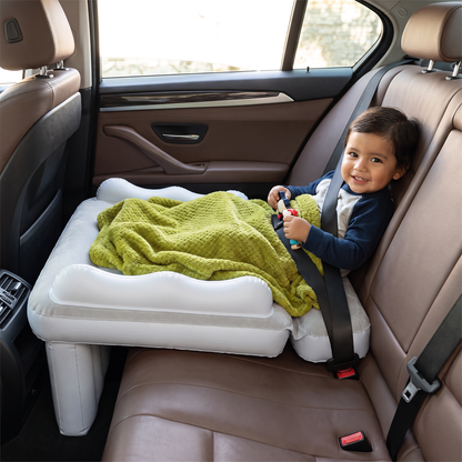 Cama de Viaje Inflable para Niños Pequeños con Extensión de Asiento para Avión y Auto
