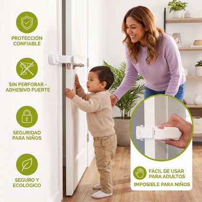 Seguro para puertas a prueba de niños sin perforar