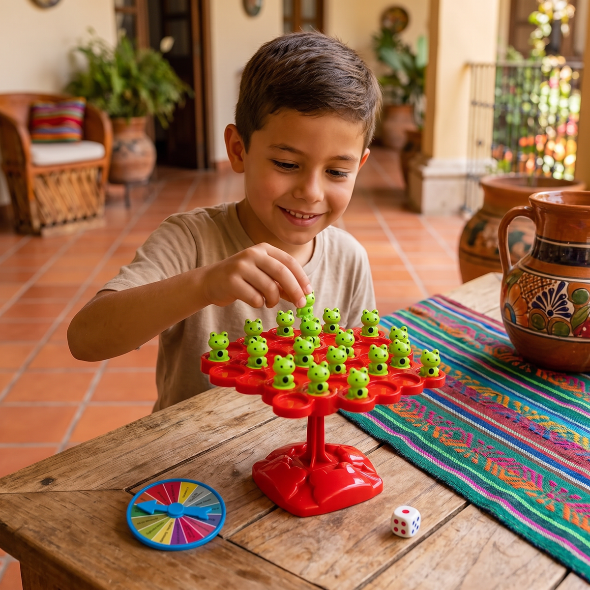 Tabla de equilibrio de rana – Juego de destreza para toda la familia