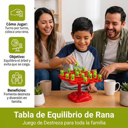 Tabla de equilibrio de rana – Juego de destreza para toda la familia