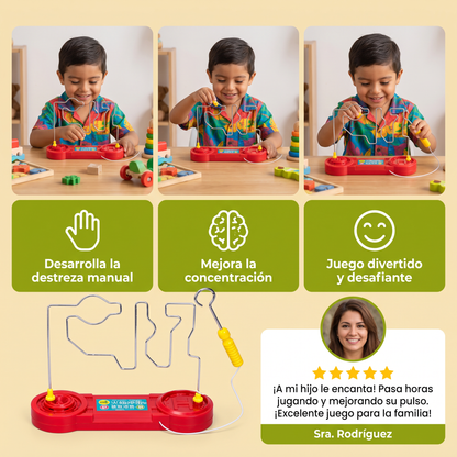Juego de pulso “Buzz Wire” para desarrollar la destreza manual