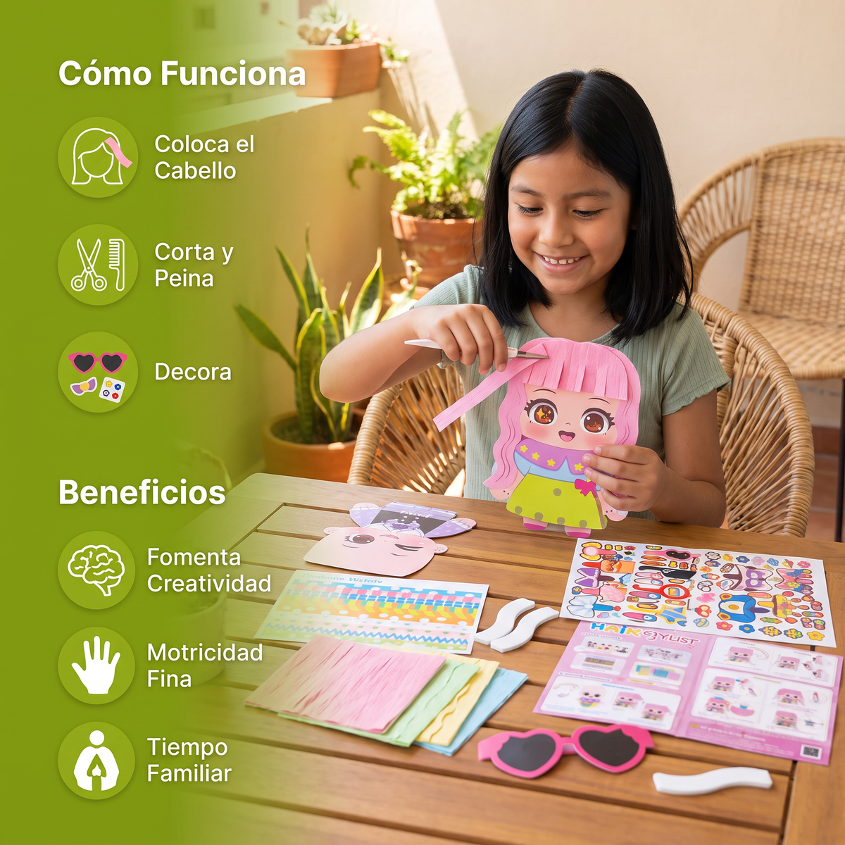 Set DIY de peluquería para niños