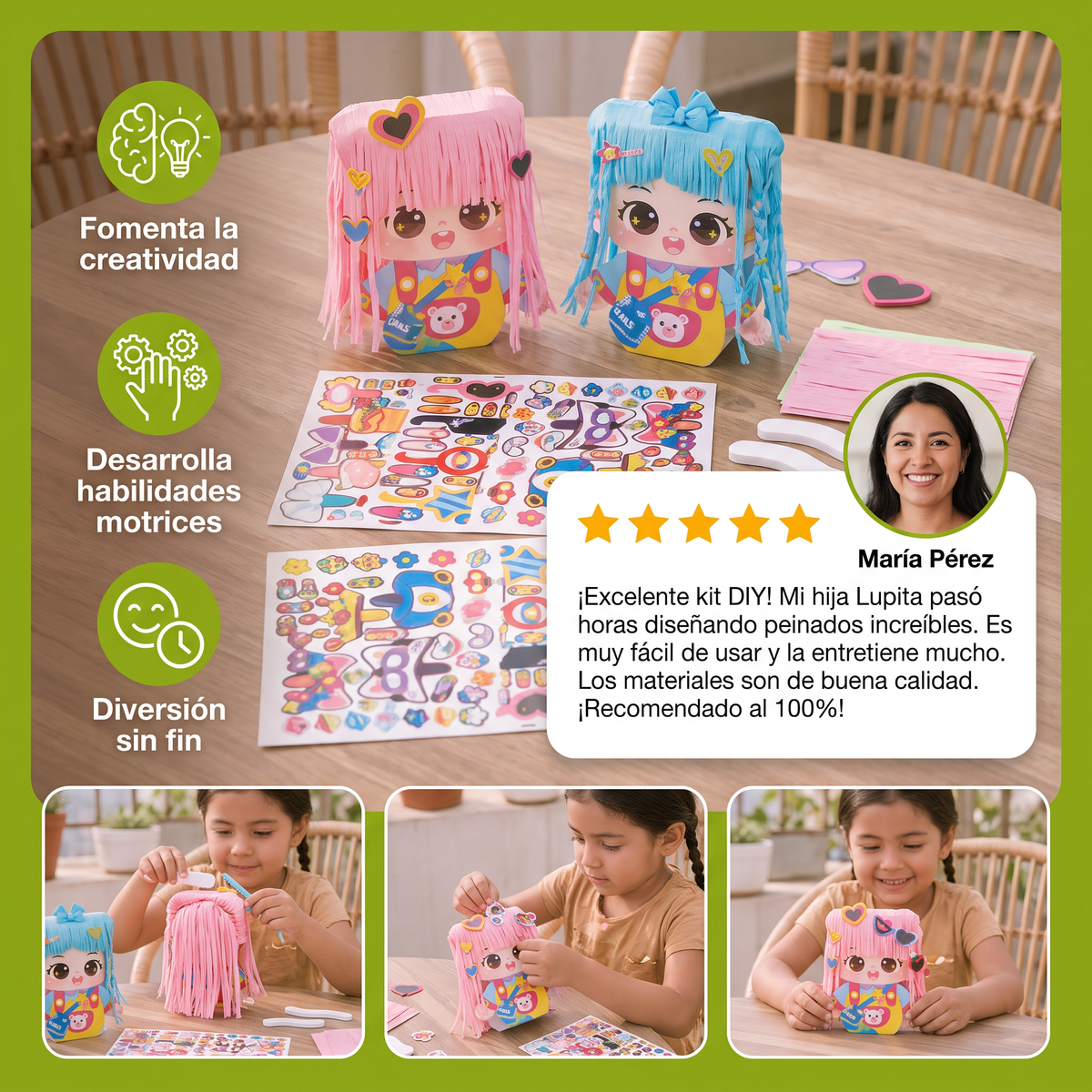 Set DIY de peluquería para niños