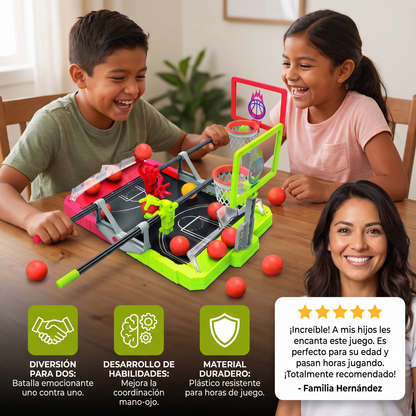 Juego de Batalla de Mini Básquetbol – Desafío de Básquetbol de Mesa para 2 Jugadores