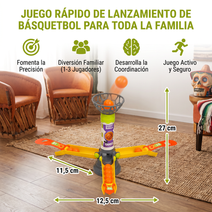 Juego Rápido de Lanzamiento de Básquetbol para Toda la Familia