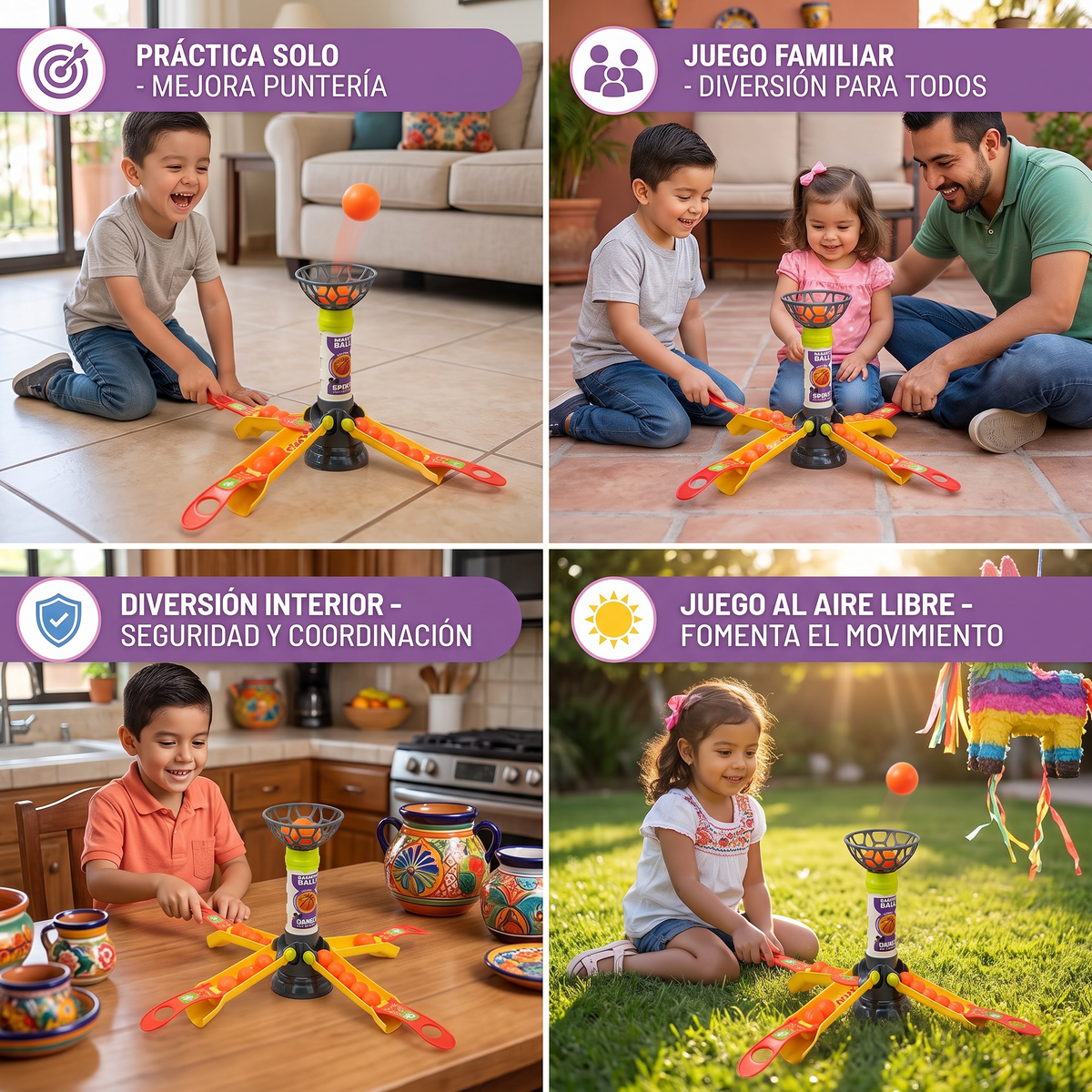 Juego Rápido de Lanzamiento de Básquetbol para Toda la Familia