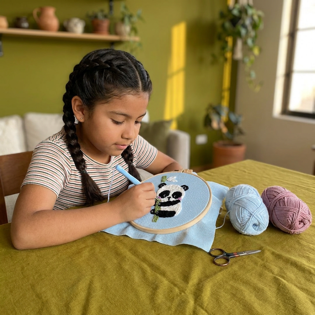 Kit DIY de Bordado con Aguja Mágica – Set para Principiantes con Hermosos Diseños