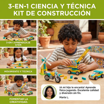 Set de Construcción 3 en 1 de Ciencia y Tecnología