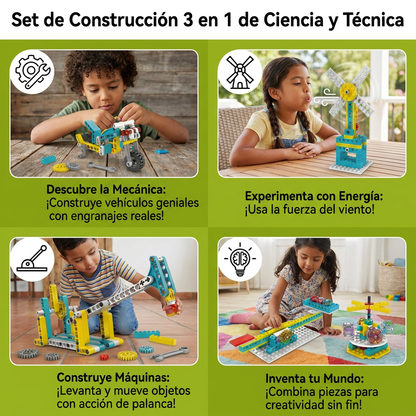 Set de Construcción 3 en 1 de Ciencia y Tecnología