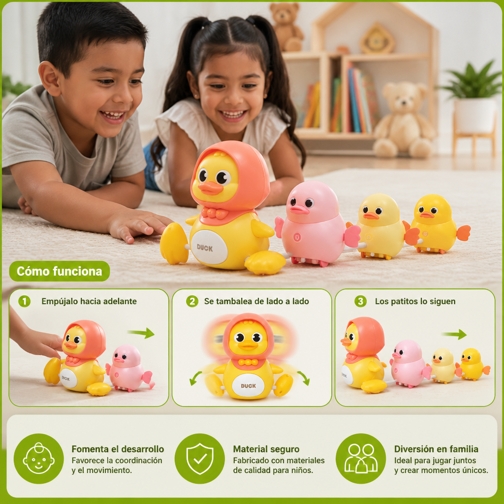 Juguete Familiar de Patitos Tambaleantes para Niños