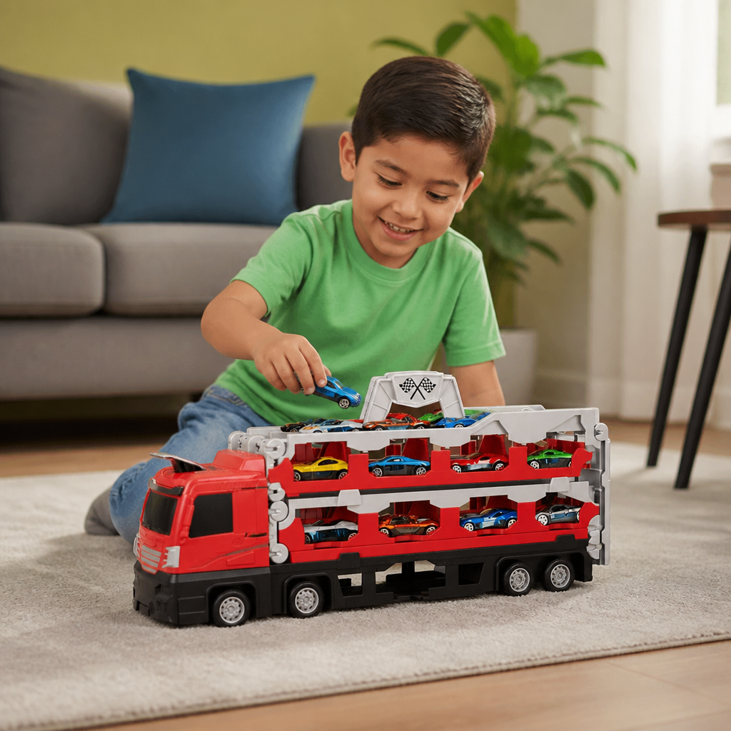 Camión de pista de carreras para niños