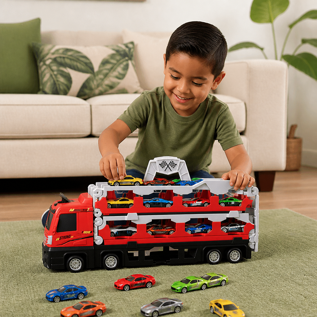 Camión de pista de carreras para niños