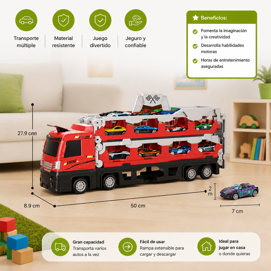 Camión de pista de carreras para niños