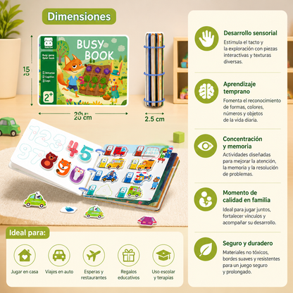 Libro Sensorial Montessori de Actividades para Niños