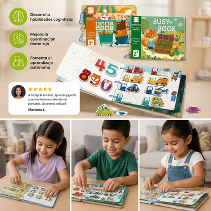 Libro Sensorial Montessori de Actividades para Niños