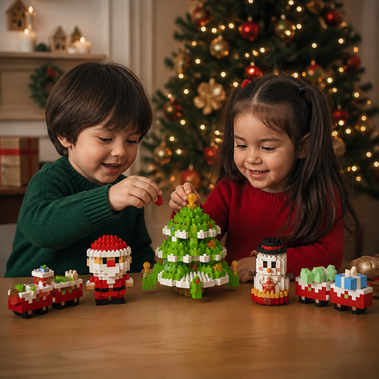Figuras Navideñas Creativas de Construcción – Diversión para Toda la Familia