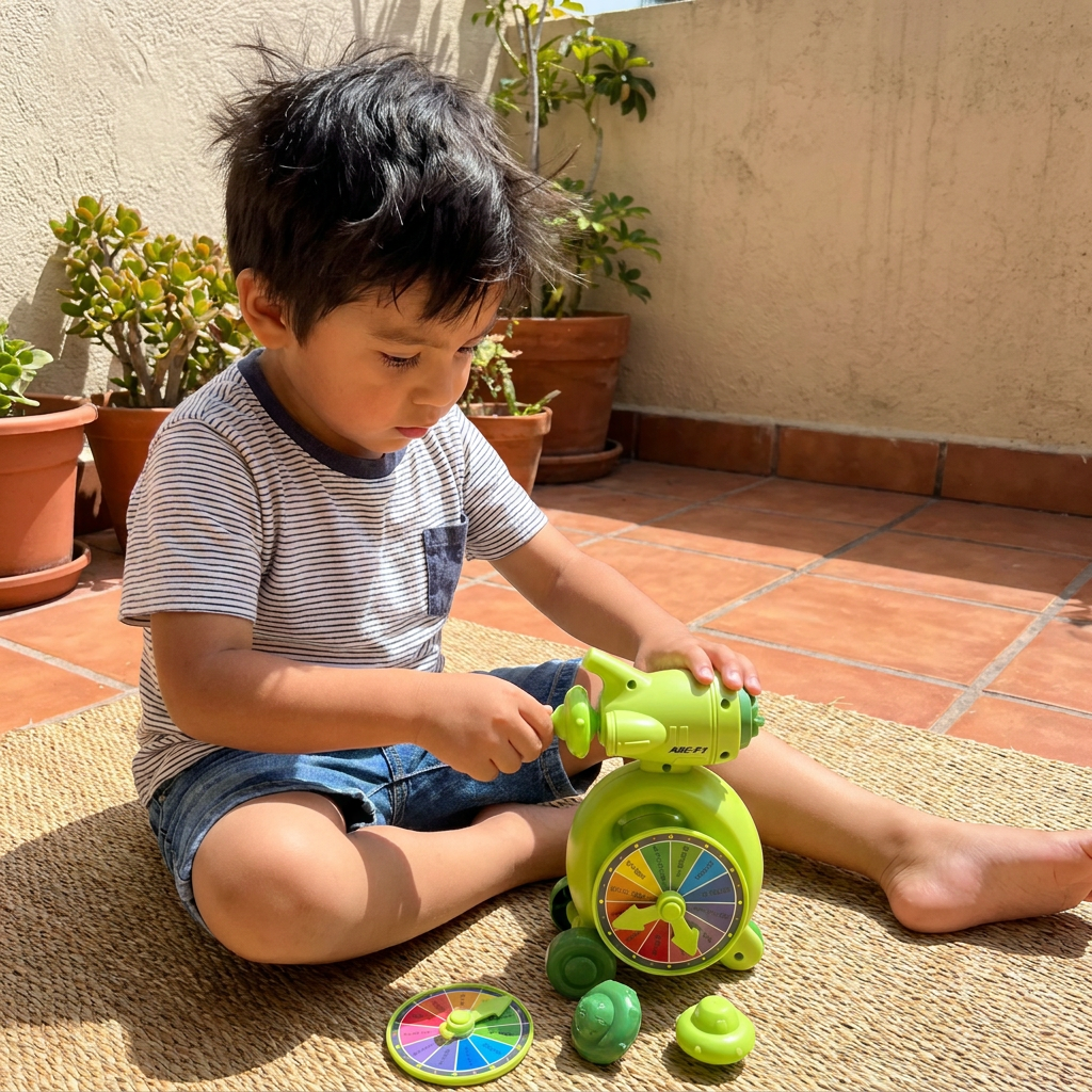 Juguete Educativo 5 en 1 con Giroscopio – Juego de Giro, Equilibrio y Apilamiento para Niños