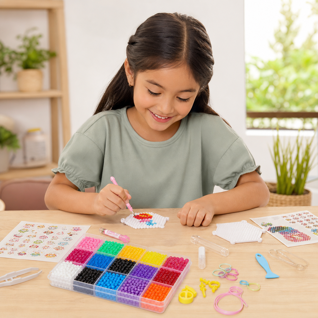 Kit de Manualidades con Cuentas de Agua que Brillan en la Oscuridad para Hacer Tú Mismo