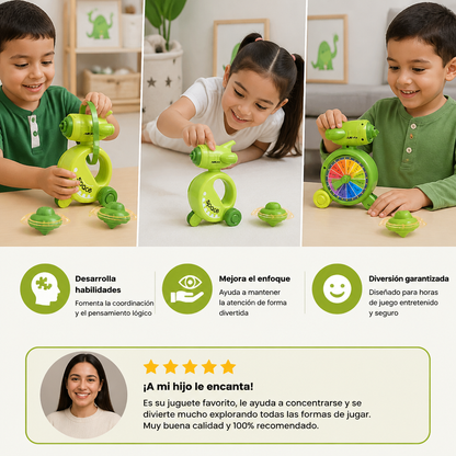 Juguete Educativo 5 en 1 con Giroscopio – Juego de Giro, Equilibrio y Apilamiento para Niños