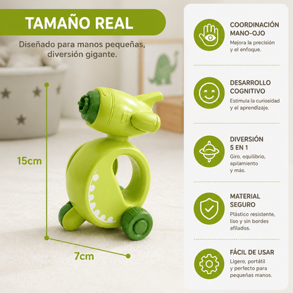 Juguete Educativo 5 en 1 con Giroscopio – Juego de Giro, Equilibrio y Apilamiento para Niños