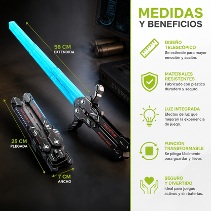 Espada Telescópica Luminosa de Mariposa de Juguete
