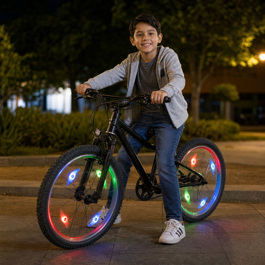 Luces LED de Colores para los Rayos de las Ruedas de Bicicleta
