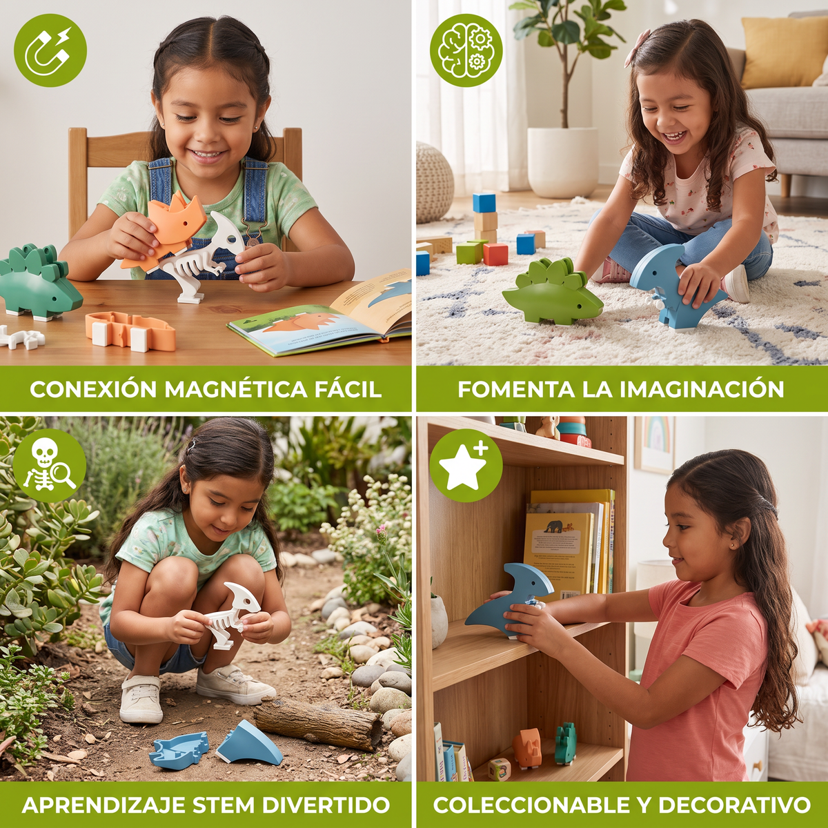 Kit Magnético de Construcción de Esqueletos de Animales – Juguete Educativo STEM Desmontable