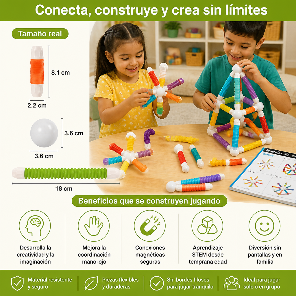 Bloques Magnéticos Moldeables Montessori