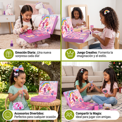 Calendario de Adviento Sorpresa de Unicornios y Princesas para Niñas
