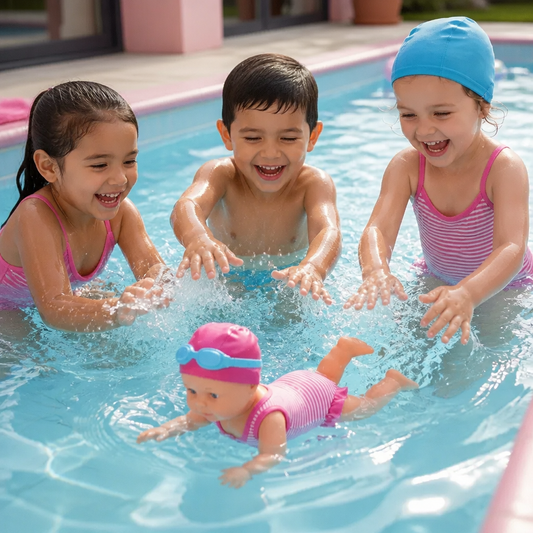 Muñeca Bebé Flotante – Juguete Eléctrico Impermeable Para Piscina Para Niños
