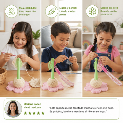 Soporte Portátil Para Hilo De Muñeca Con Correa Para Tejer Y Hacer Crochet