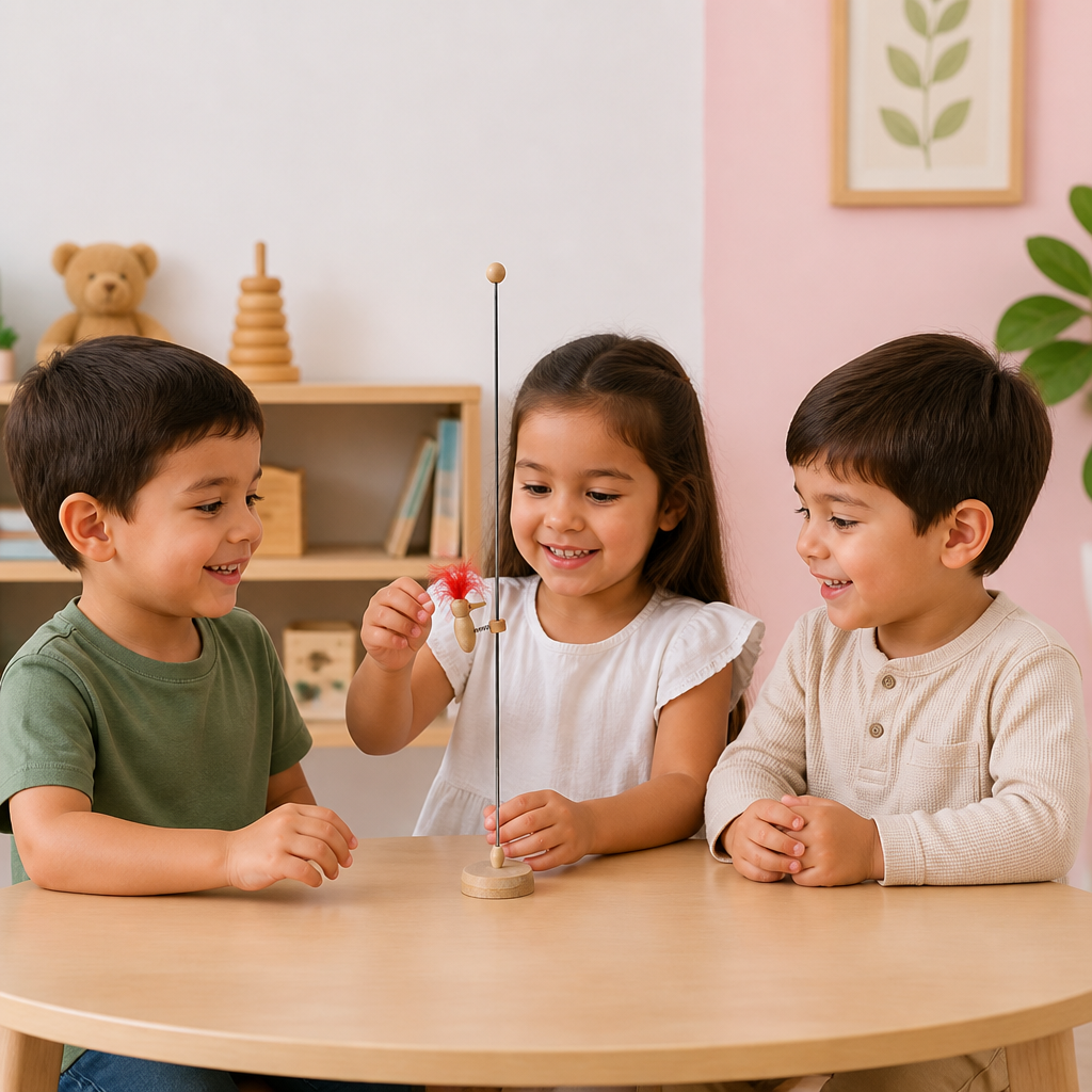 Juguete Educativo De Madera Con Pájaros Carpinteros Para Niños