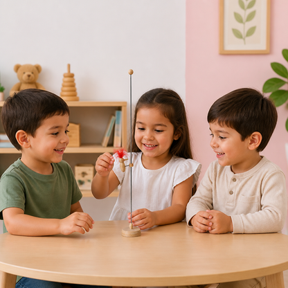 Juguete Educativo De Madera Con Pájaros Carpinteros Para Niños