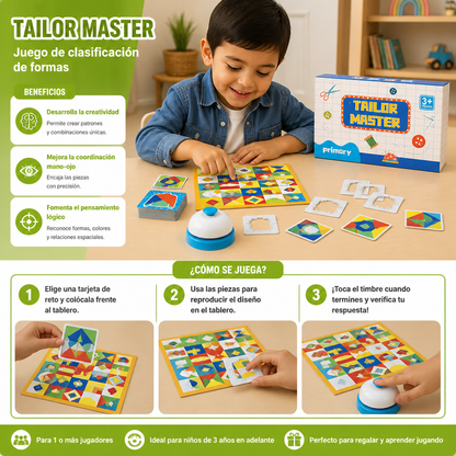 Juego De Clasificación De Formas De Madera Tailor Master