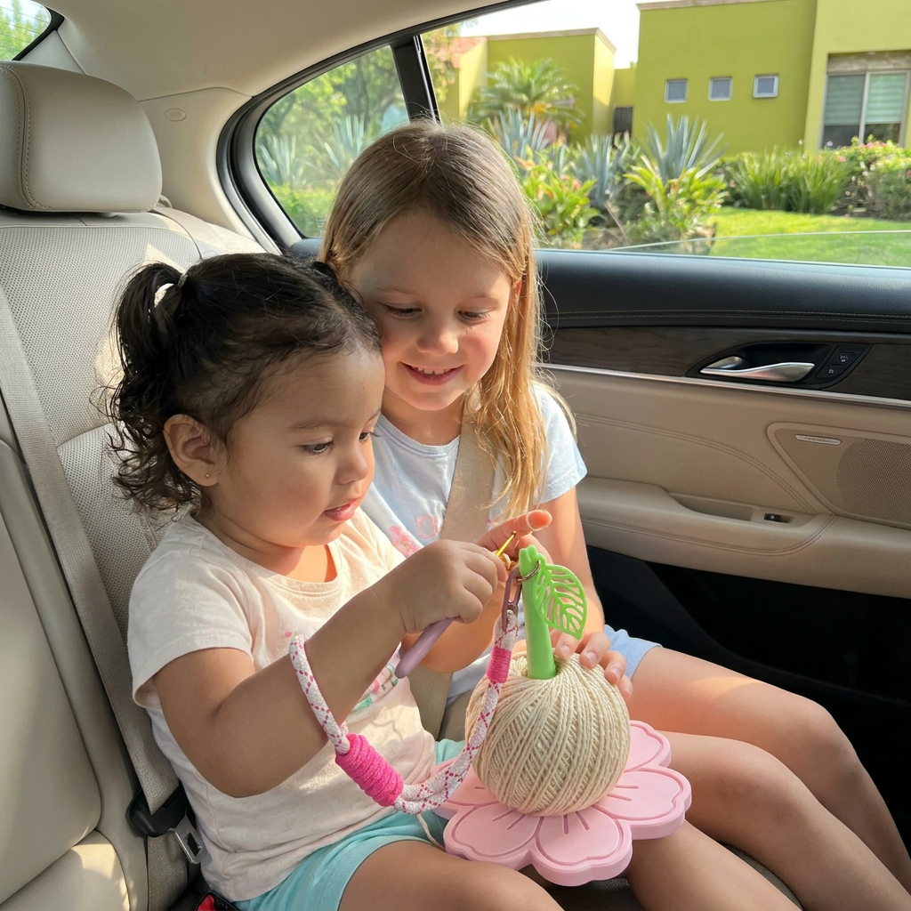 Soporte Portátil Para Hilo De Muñeca Con Correa Para Tejer Y Hacer Crochet