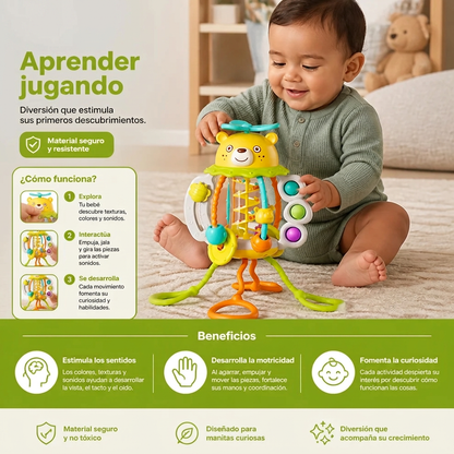 Juguete Educativo De Primera Infancia Con Sonajero Y Arrastre Daifa Huile Toys Para Bebés De 3 A 6 Meses En Adelante